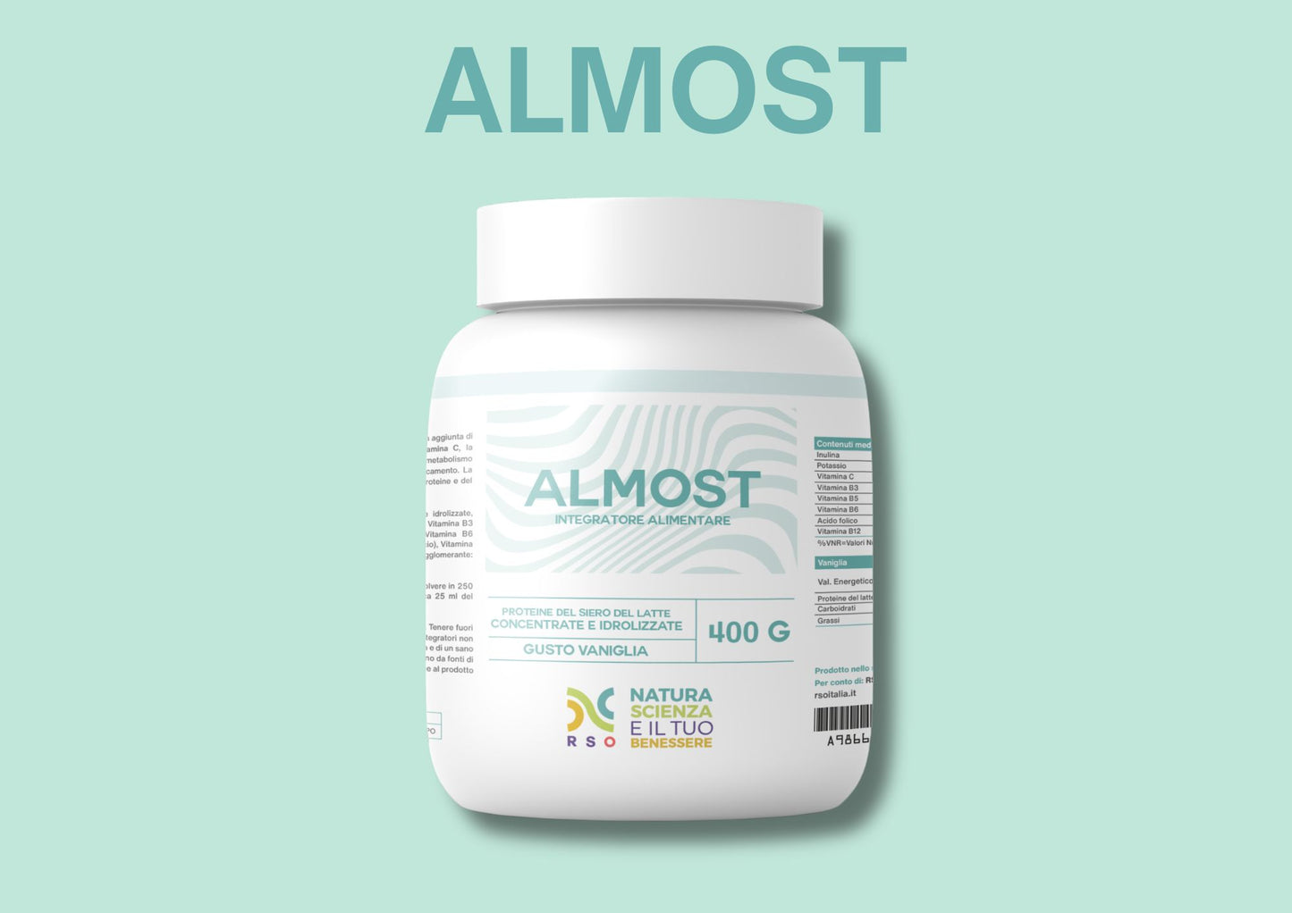 Almost - Concentrated Milk Protein (Vanilla or Chocolate Flavor)