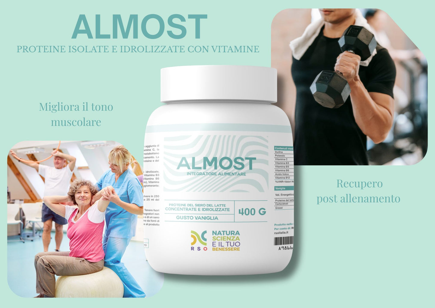 Almost - Concentrated Milk Protein (Vanilla or Chocolate Flavor)