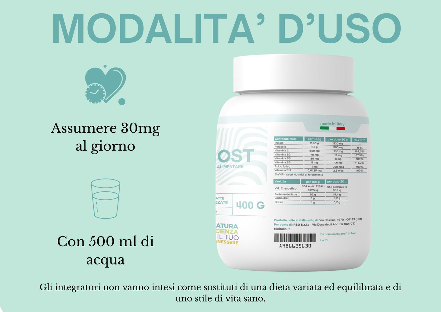 Almost - Concentrated Milk Protein (Vanilla or Chocolate Flavor)