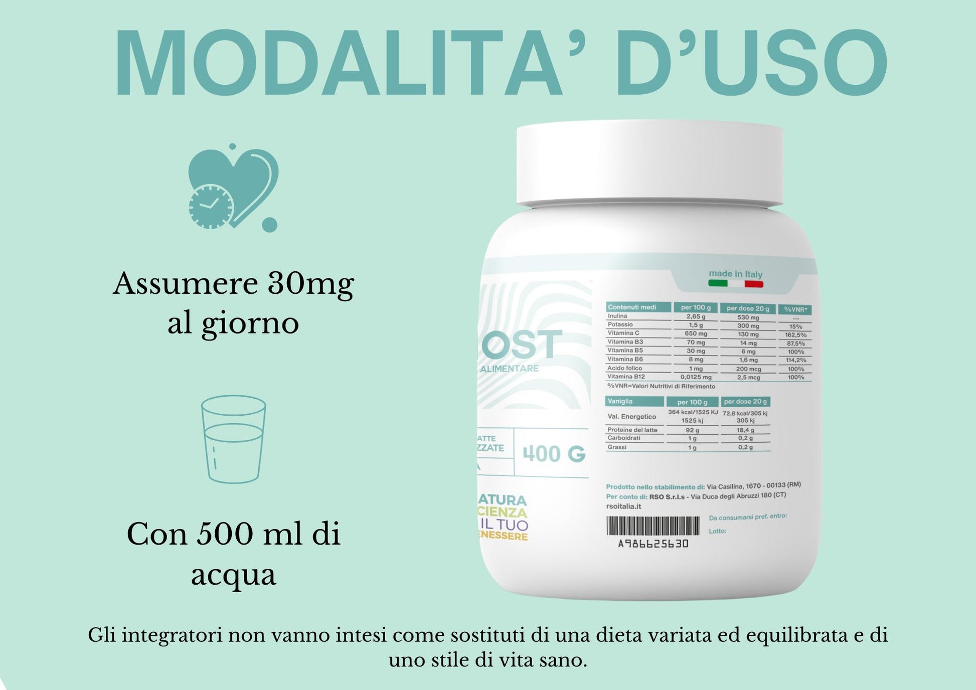 Almost Proteine Whey 100% Naturali | Vitamine B | Made in Italy - RSO