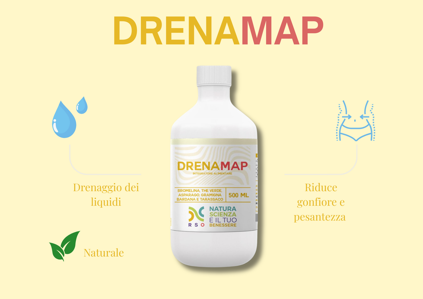 DRENAMAP - Integratore Alimentare - GUSTO ANANAS